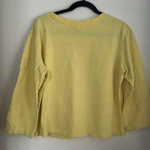 Women’s Fresh Produce Yellow Pullover Fish Print Sweatshirt Size Small - Picture 2 of 8